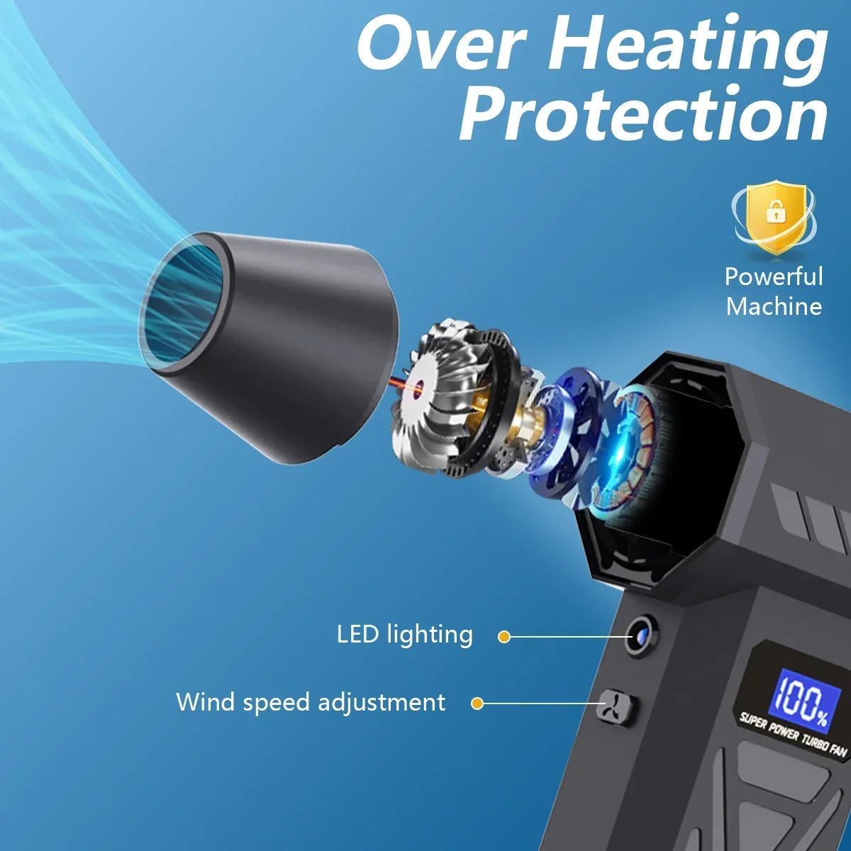 4 Gear Adjustable Turbo Jet Blower